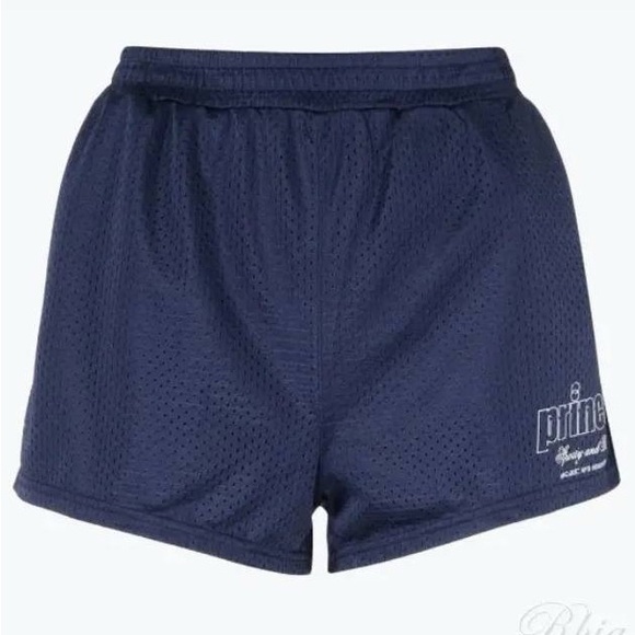 SPORTY & RICH Navy Prince Edition Shorts - Picture 2 of 6